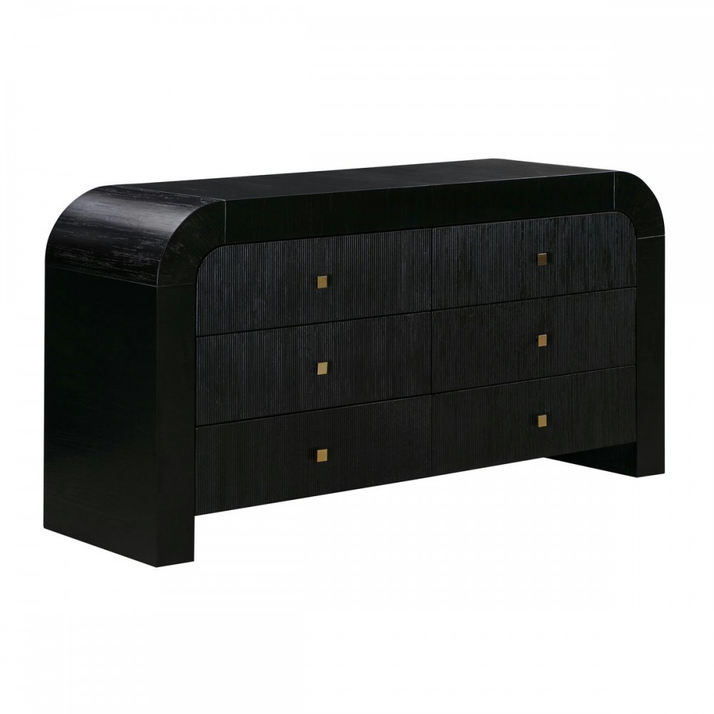 TOV Furniture Hump 6 Drawer Black Dresser