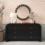 TOV Furniture Hump 6 Drawer Black Dresser