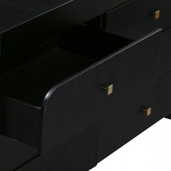 TOV Furniture Hump 6 Drawer Black Dresser