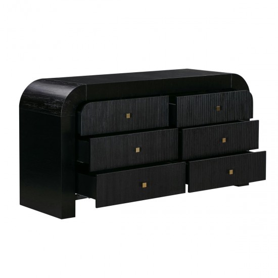 TOV Furniture Hump 6 Drawer Black Dresser