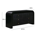 TOV Furniture Hump 6 Drawer Black Dresser