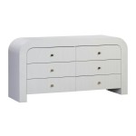 TOV Furniture Hump 6 Drawer White Dresser