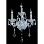 Elegant Lighting Verona 3 Light Chrome Wall Sconce Clear Royal Cut Crystal