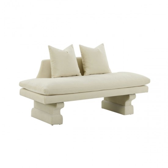 TOV Furniture Hyde Champagne Velvet Pedestal Sofa