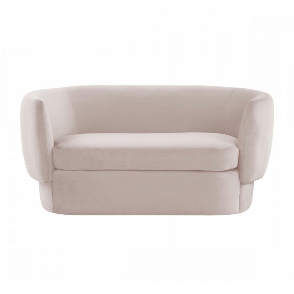 TOV Furniture Isabella Blush Velvet Loveseat