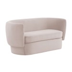 TOV Furniture Isabella Blush Velvet Loveseat