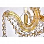 Elegant Lighting Maria Theresa 4 Light Gold Flush Mount Clear Swarovski Elements Crystal