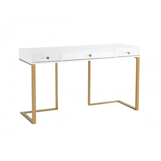 TOV Furniture Janie White Lacquer Desk