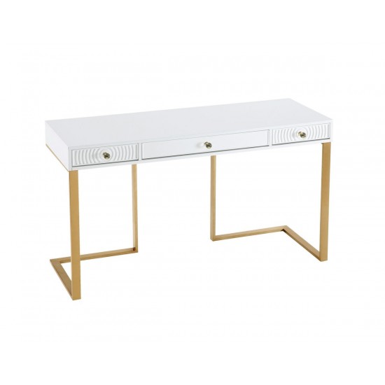 TOV Furniture Janie White Lacquer Desk