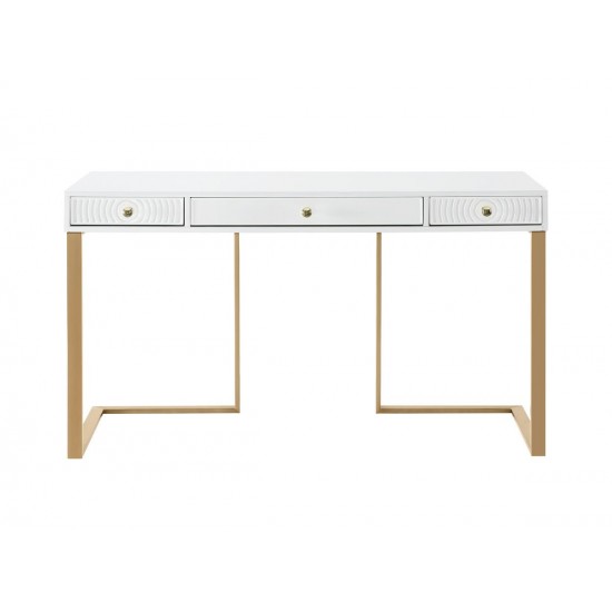 TOV Furniture Janie White Lacquer Desk