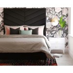 TOV Furniture Javan Black Velvet Bed in King