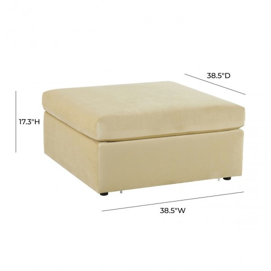 TOV Furniture Jessie Champagne Velvet Modular Ottoman