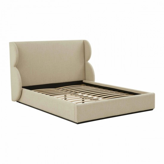 TOV Furniture Jibriyah Beige Tweed Bed in King