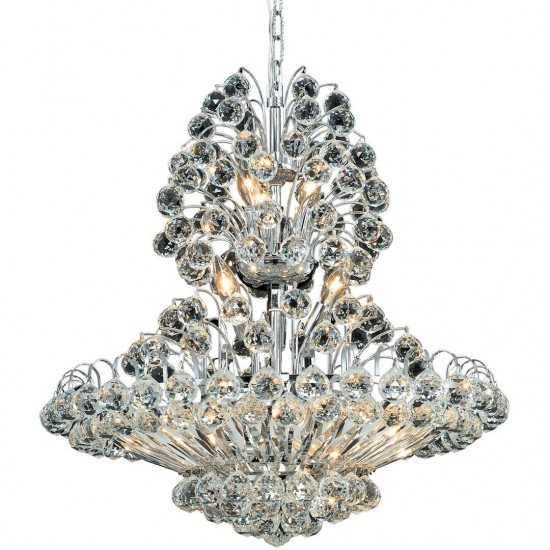 Elegant Lighting Sirius 14 Light Chrome Chandelier Clear Elegant Cut Crystal