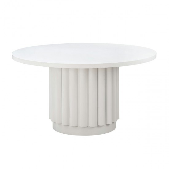 TOV Furniture Kali 55" White Round Dining Table
