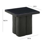 TOV Furniture Kayla Black Concrete Side Table