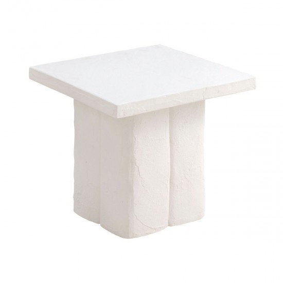 TOV Furniture Kayla White Concrete Side Table