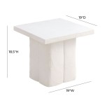 TOV Furniture Kayla White Concrete Side Table