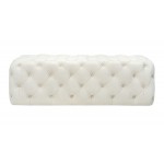 TOV Furniture Kaylee Cream Velvet Ottoman