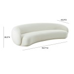 TOV Furniture Kendall Cream Velvet 120" Sofa