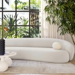 TOV Furniture Kendall Cream Velvet 120" Sofa