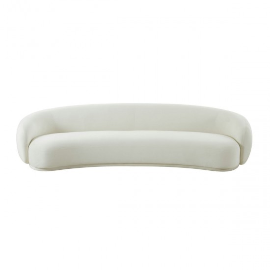 TOV Furniture Kendall Cream Velvet 120" Sofa