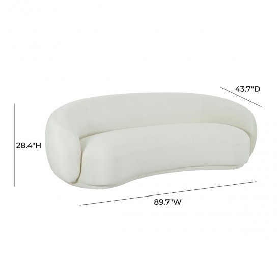 TOV Furniture Kendall Cream Velvet Sofa