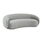 TOV Furniture Kendall Light Grey Velvet Sofa