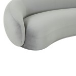 TOV Furniture Kendall Light Grey Velvet Sofa