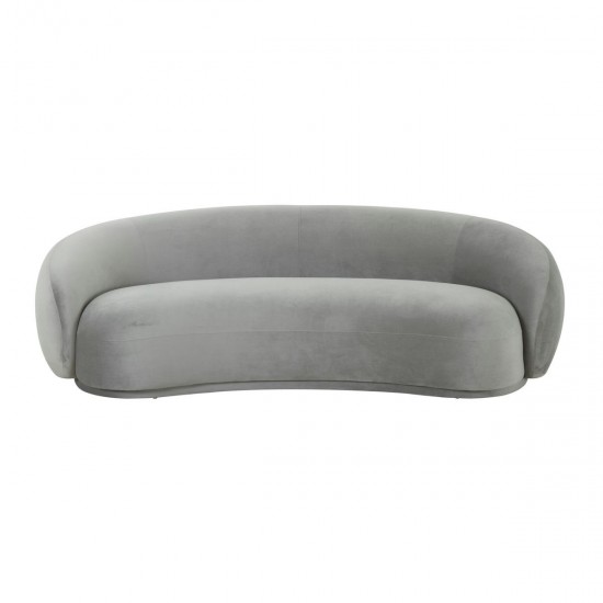 TOV Furniture Kendall Light Grey Velvet Sofa