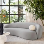 TOV Furniture Kendall Light Grey Velvet Sofa