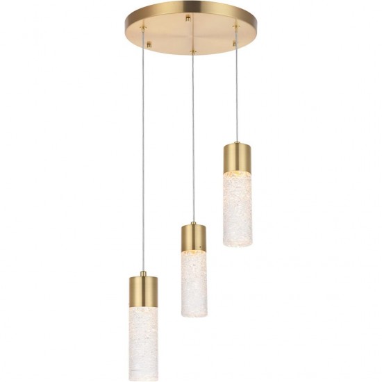 Elegant Lighting Constellation 3 Light Gold Led Pendant