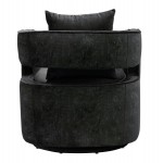 TOV Furniture Kennedy Black Swivel Chair