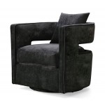 TOV Furniture Kennedy Black Swivel Chair