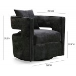 TOV Furniture Kennedy Black Swivel Chair