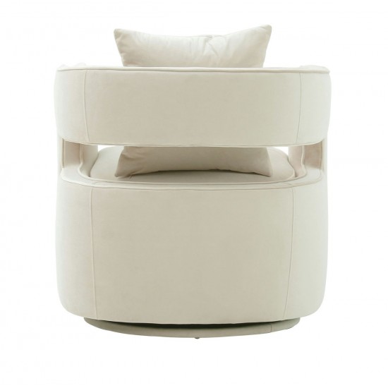 TOV Furniture Kennedy Cream Swivel Chair