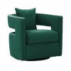 TOV Furniture Kennedy Forest Green Swivel Chair