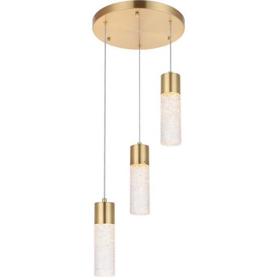 Elegant Lighting Constellation 3 Light Gold Led Pendant