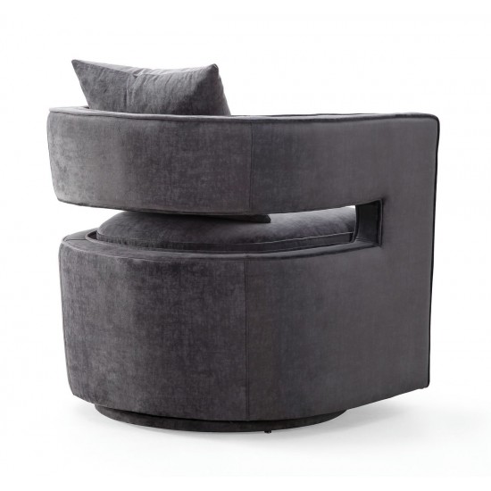 TOV Furniture Kennedy Grey Swivel Chair