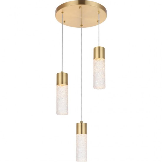 Elegant Lighting Constellation 3 Light Gold Led Pendant