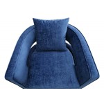 TOV Furniture Kennedy Navy Swivel Chair