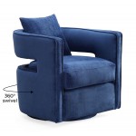 TOV Furniture Kennedy Navy Swivel Chair