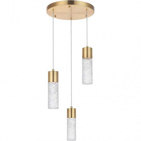 Elegant Lighting Constellation 3 Light Gold Led Pendant