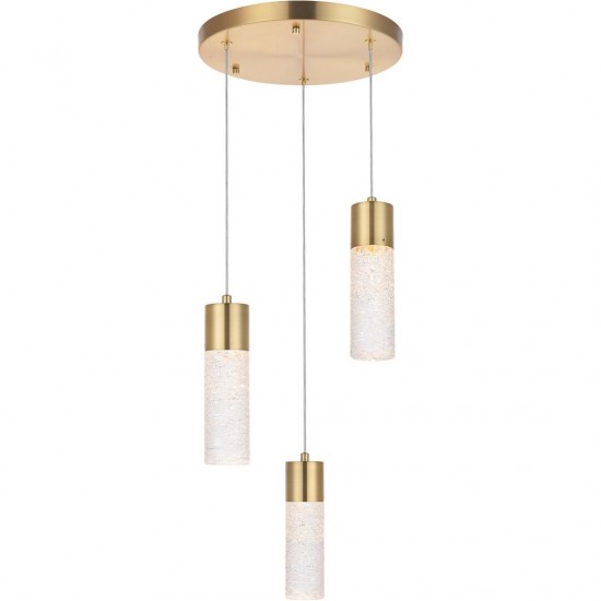 Elegant Lighting Constellation 3 Light Gold Led Pendant