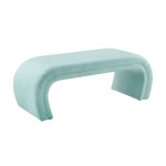 TOV Furniture Kenya Bright Blue Velvet Bench