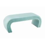 TOV Furniture Kenya Bright Blue Velvet Bench