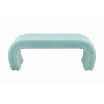 TOV Furniture Kenya Bright Blue Velvet Bench