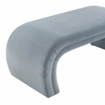 TOV Furniture Kenya Sea Blue Velvet Bench