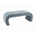 TOV Furniture Kenya Sea Blue Velvet Bench