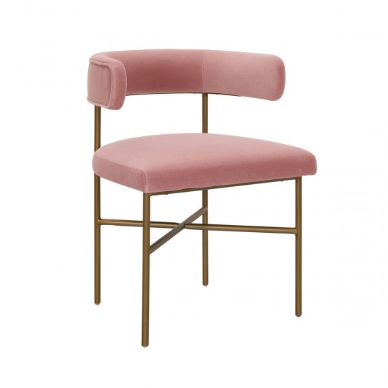 TOV Furniture Kim Performance Velvet Chair in Blush